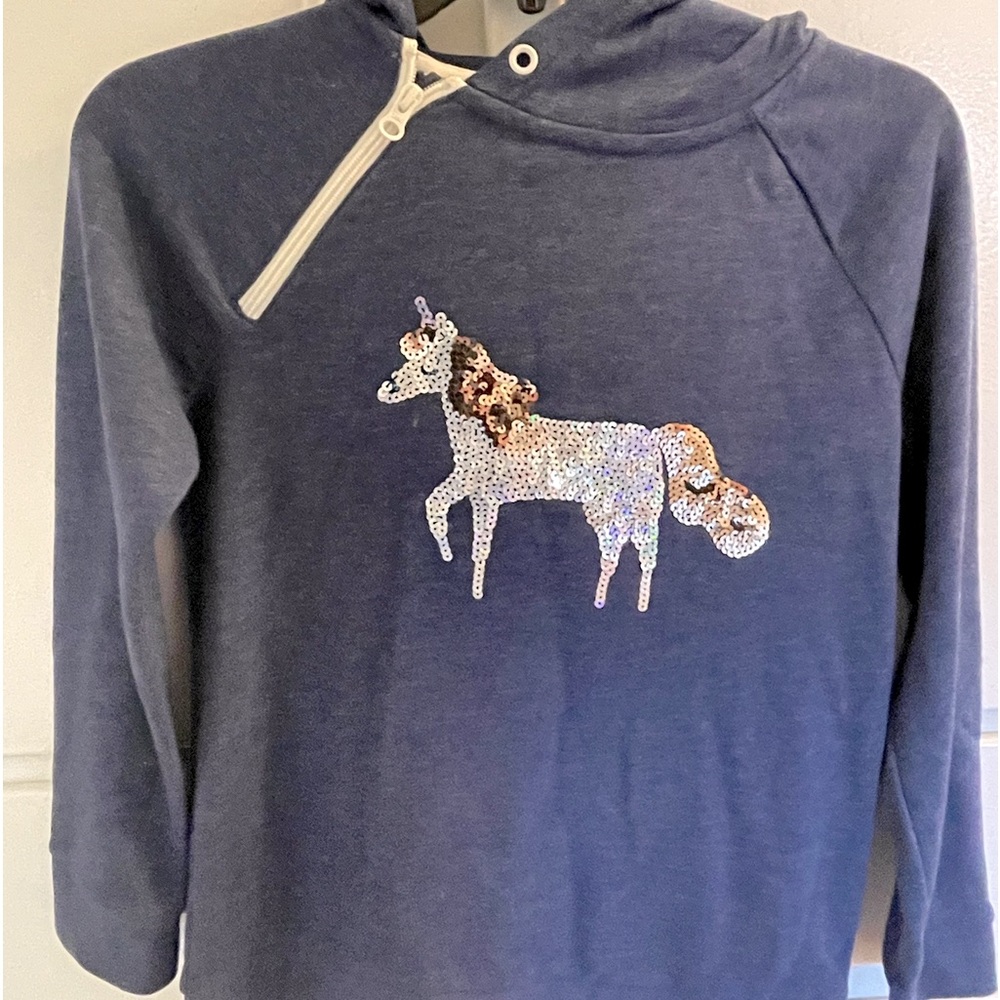 KIDS L Unicorn Blue Hoodie